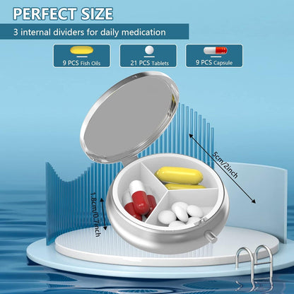 Pillendose Tragbare Medizin Vitamin Organizer Pfirsichblüte