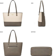 Damen Handtasche Tote Shopper Umhängetasche 4-teiliges Set