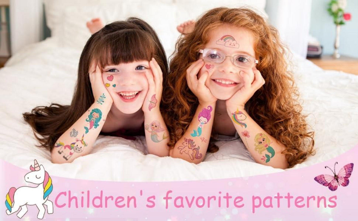150+ Tattoo Kinder Mädchen Schmetterling Einhorn Meerjungfrau Sticker