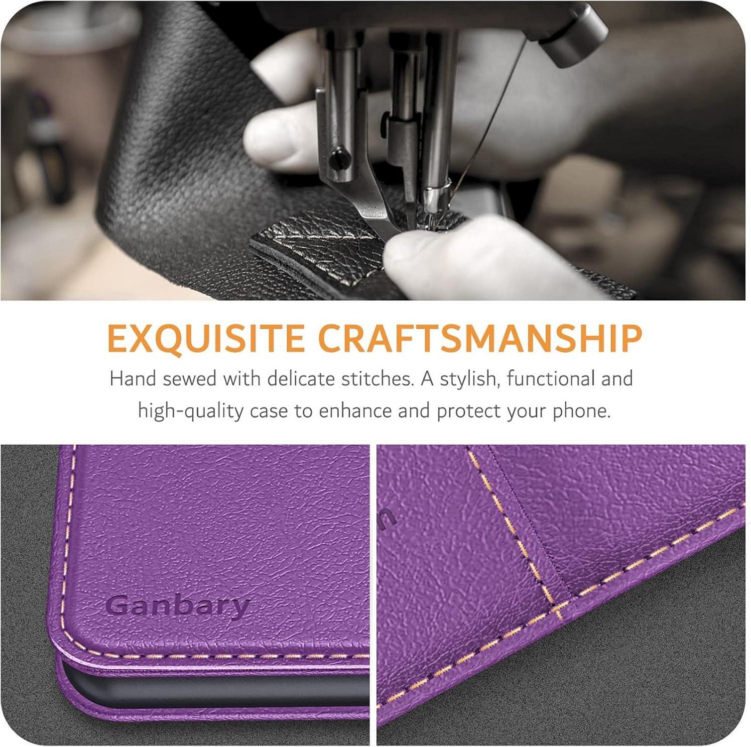 Samsung Galaxy A12/M12 Handyhülle - Premium Leder Flipcase