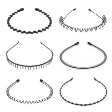 Metall Haarreifen Set 6 Stück Schwarz Stirnband Zubehör