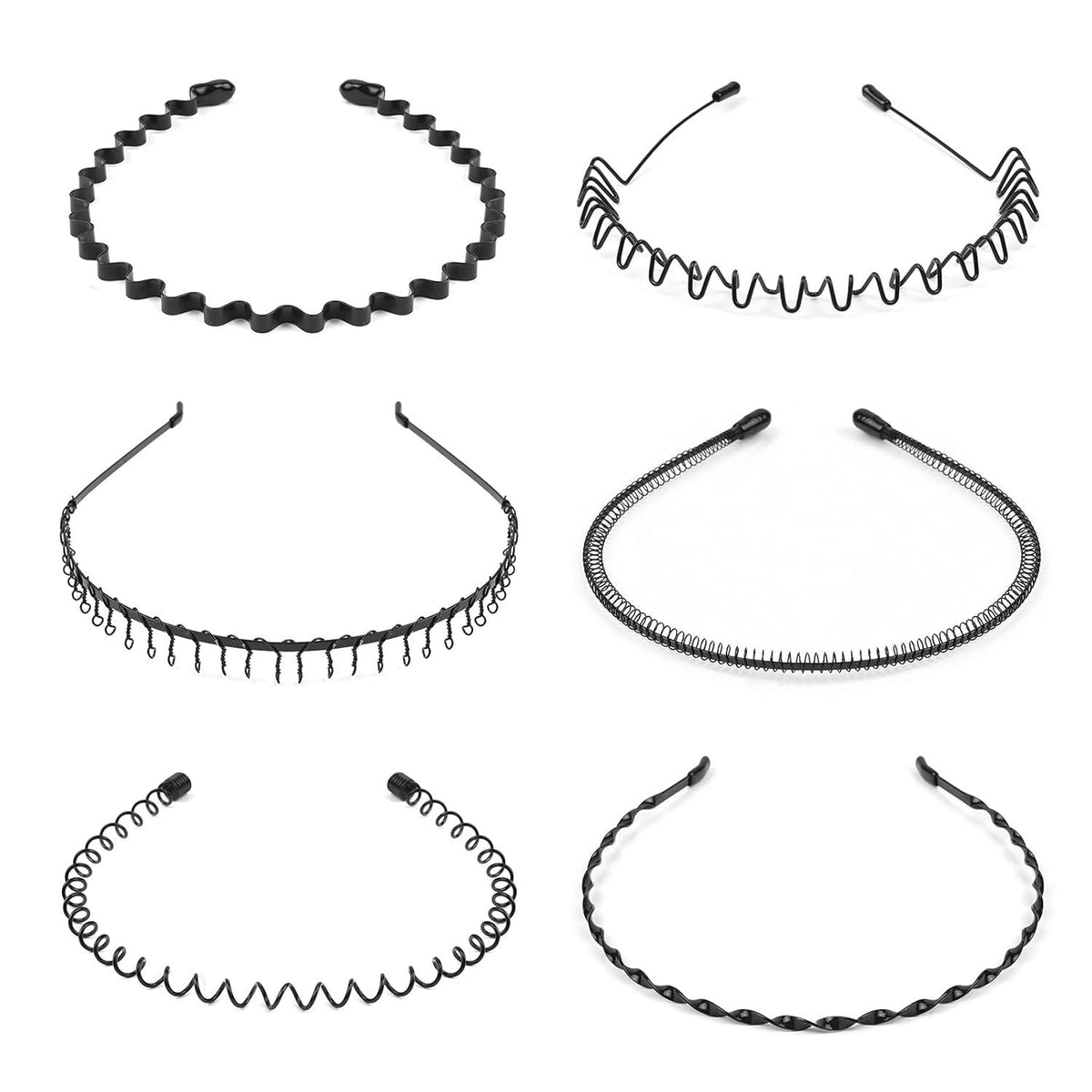 Metall Haarreifen 6Stk Spring Wave Haarband Stirnband Set