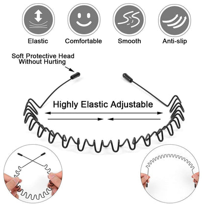 Metall Haarreifen 6Stk Spring Wave Haarband Stirnband Set
