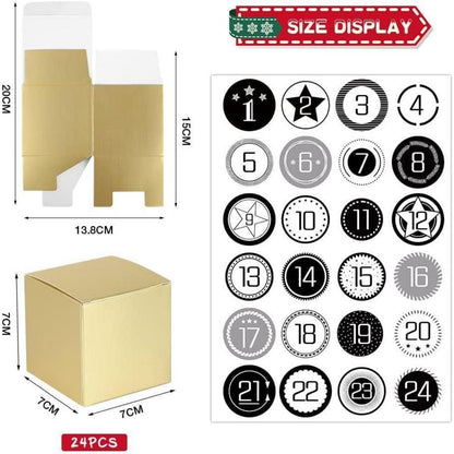 DIY Adventskalender zum Befüllen 24 Schachteln Goldene Box