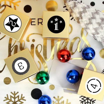 DIY Adventskalender zum Befüllen 24 Schachteln Goldene Box