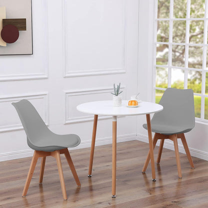 Essgruppe mit Tisch und 2 Grau Stühlen – Skandinavisches Design