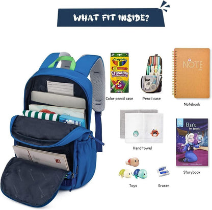 Kinderrucksack Schulrucksack Jungen Mädchen Schultasche 15L Blau 25x14x41cm