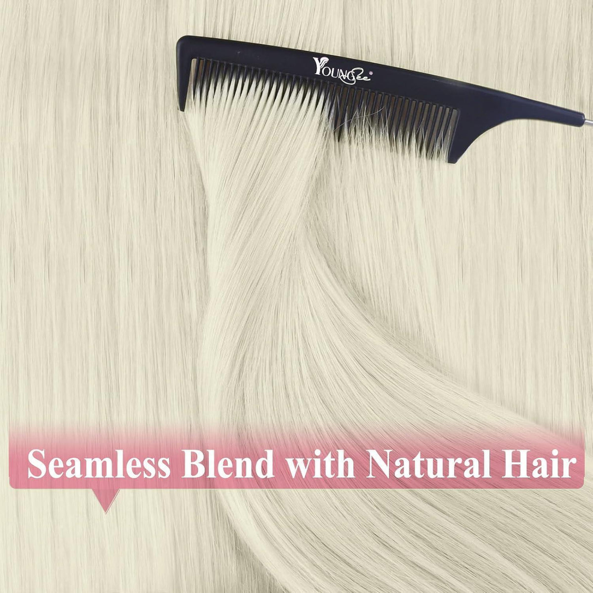 Echthaar Tape Extensions Platinblond 30cm 30g