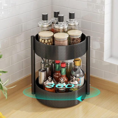 Drehbares Gewürzregal Kohlenstoffstahl Organizer Lazy Susan