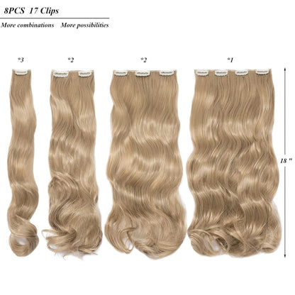 Welliges Haarverdichtung Set – Naturblond, 45cm