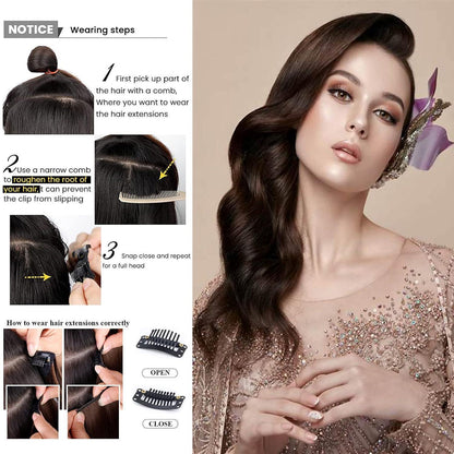 Welliges Haarverdichtung Set – Naturblond, 45cm