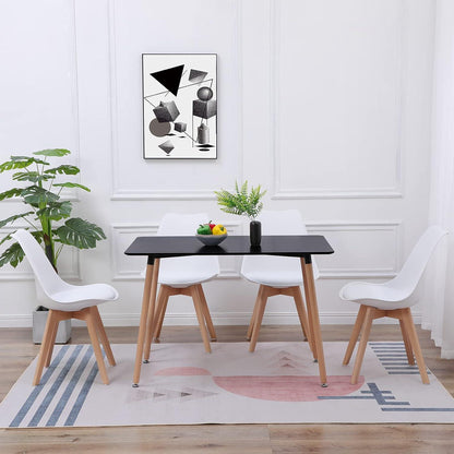 Esszimmer-Set: Küchentisch & 4 Stühle, Nordisches Design