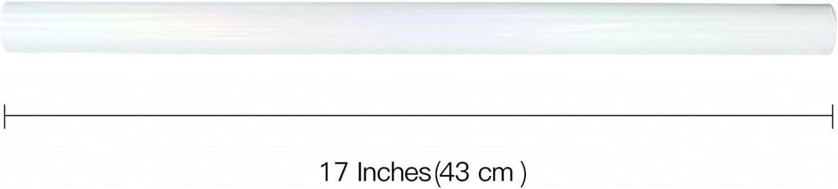 Weißes Metallic Geschenkpapier Mini-Rolle für Hochzeit Geburtstag Weihnachten 43cm 10m