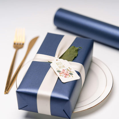 Marineblaues Mattes Geschenkpapier Minirolle 43.2 cm x 10 m