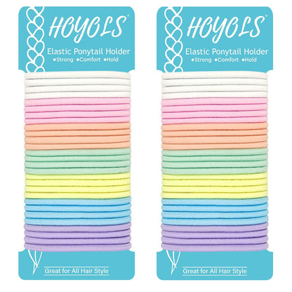 HOYOLS Haargummis für dicke Haare 56 Stück 4mm - 8 Farben