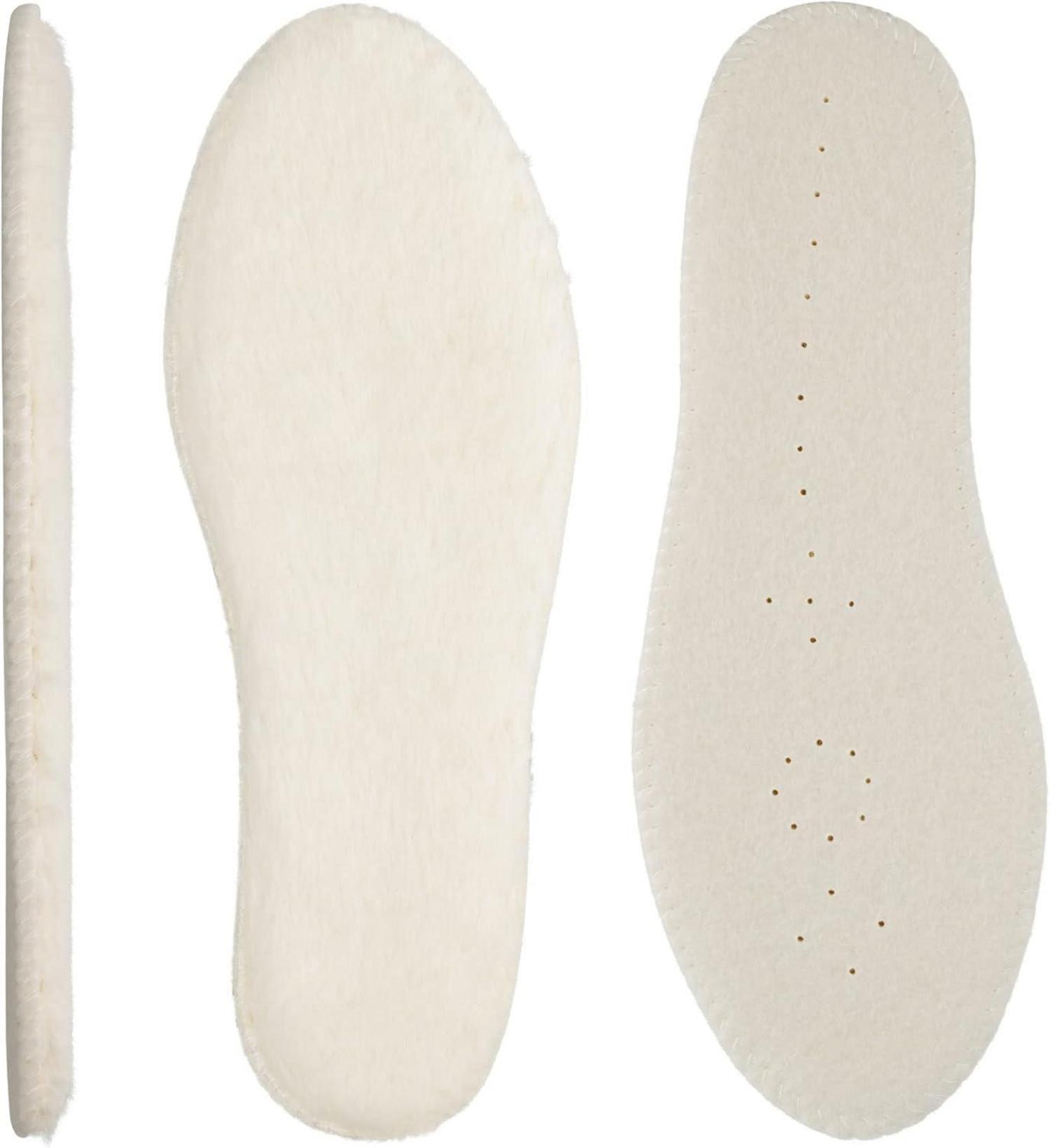 Warme Lammfell Einlegesohlen Winter Schuheinlagen Erwachsene Kinder Gr.28-46