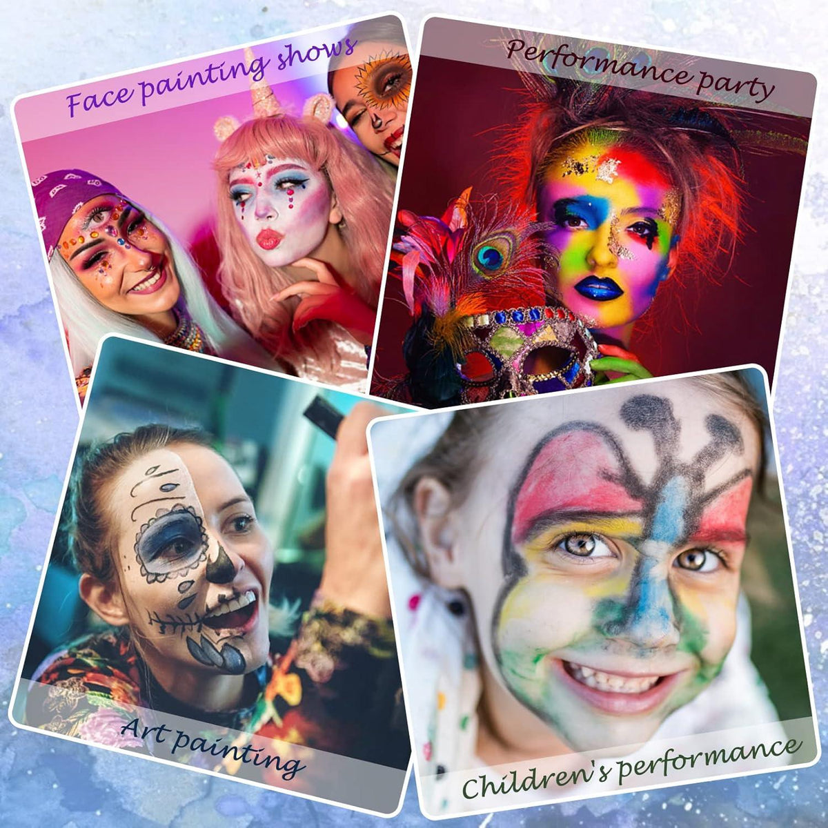 Lictin 26-teiliges Face- und Bodypainting Farben Set für Karneval