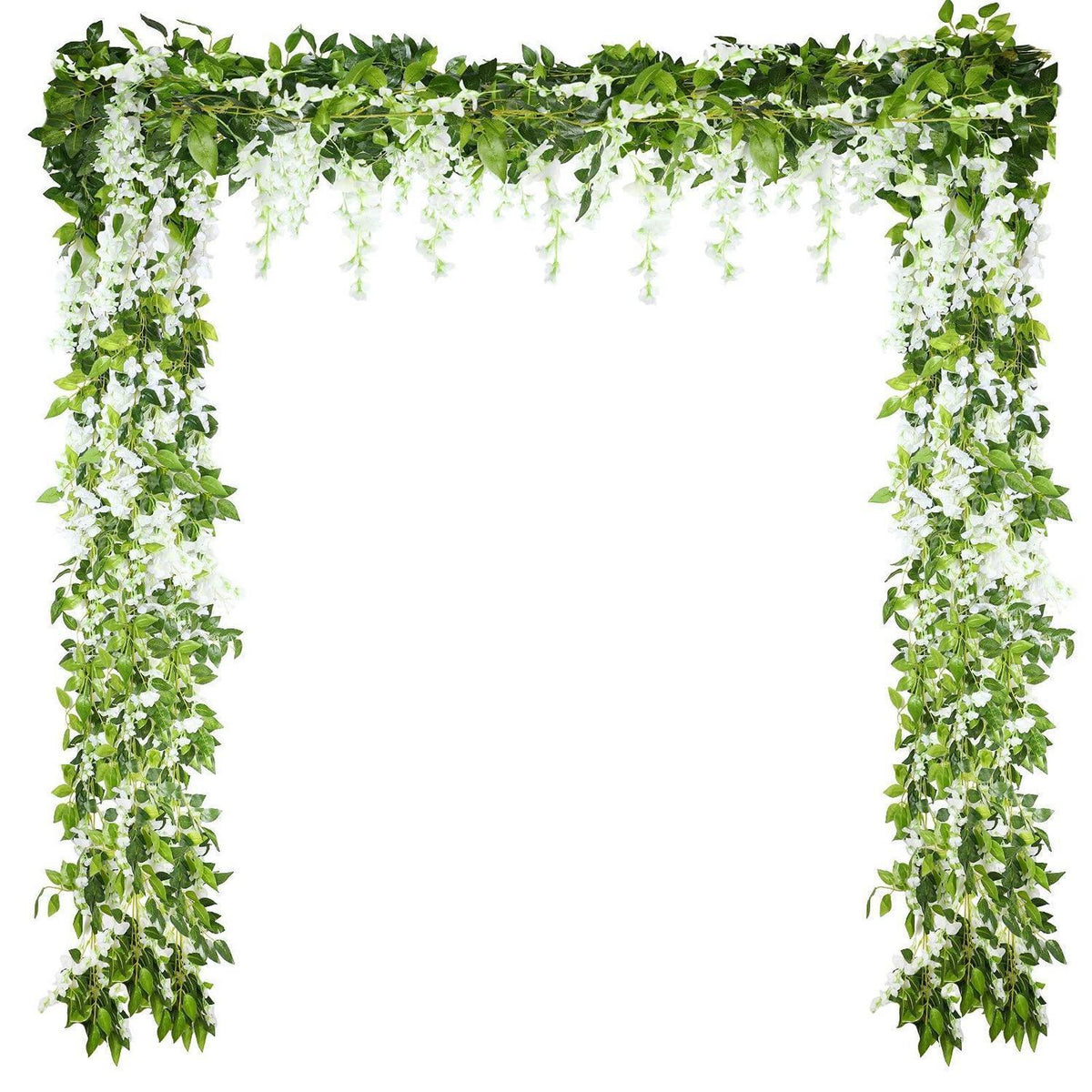 Künstliche Wisteria Girlande 26m – 4er Set für Deko
