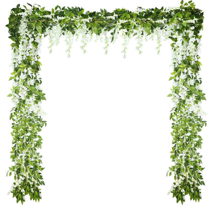 Künstliche Wisteria Girlande 26m – 4er Set für Deko