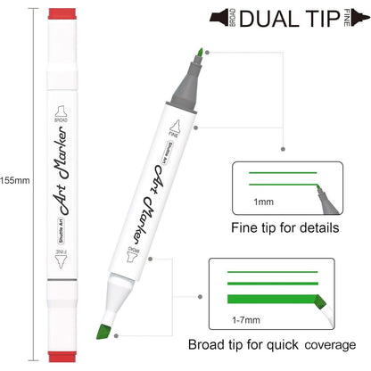 280er Alkohol Marker Set – Doppelseitig & Vielseitig
