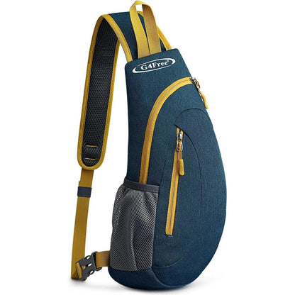 Leichte Brusttasche Dunkelblau für Wandern & Radfahren