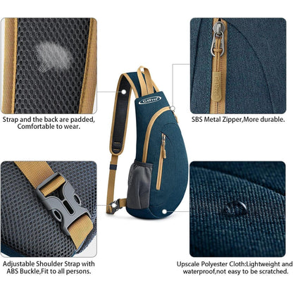 Leichte Brusttasche Dunkelblau für Wandern & Radfahren
