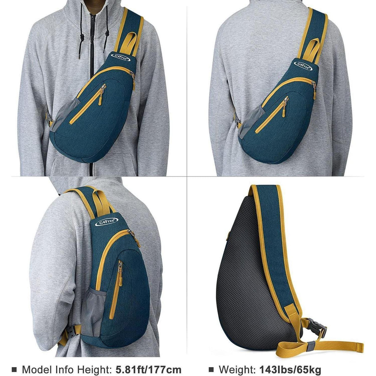Leichte Brusttasche Dunkelblau für Wandern & Radfahren