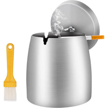 Großer Windgeschützter Aschenbecher mit Deckel für