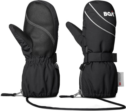 Kinder Skihandschuhe Fäustlinge wasserdicht Winterhandschuhe 6-8 Jahre