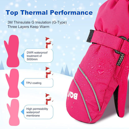 Kinder Skihandschuhe wasserdicht und Winddicht Thermo warme