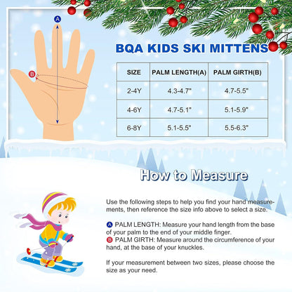 Kinder Skihandschuhe Fäustlinge wasserdicht und Winddicht
