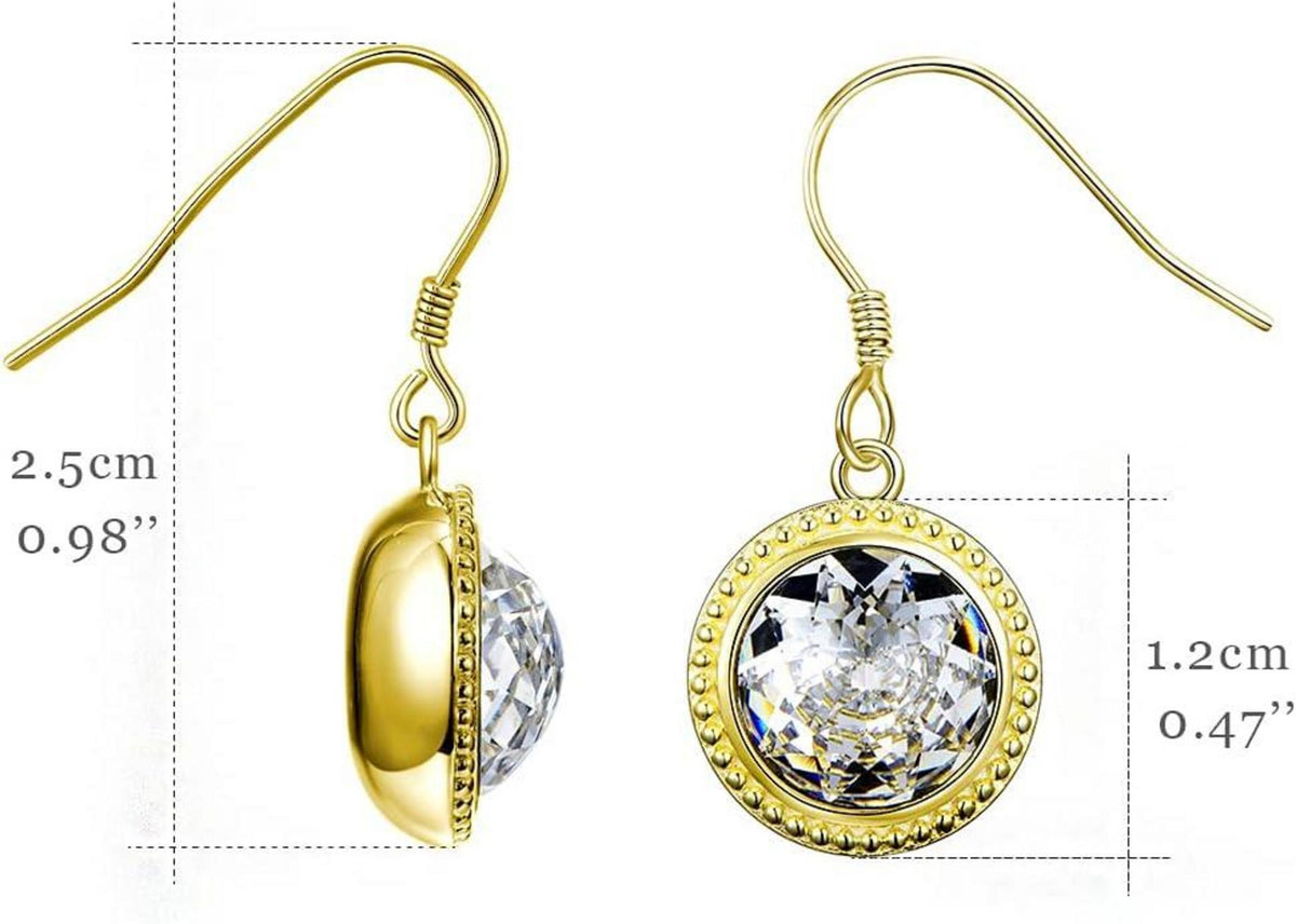 Elegante Damen Ohrstecker 925 Sterling Silber Kristall