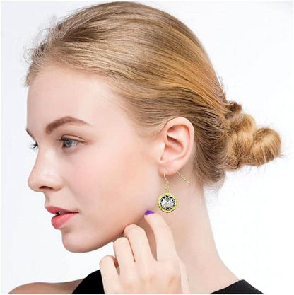 Exquisite Damen Ohrstecker 925 Sterling Silber Kristall