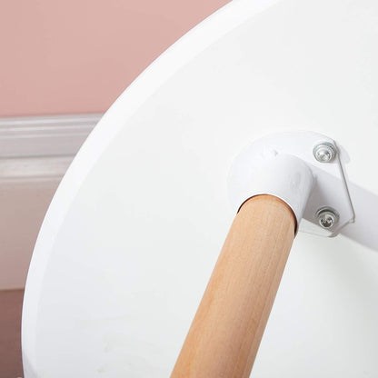 Runder Esstisch Set mit 2 Stühlen – Skandinavisch Weiß