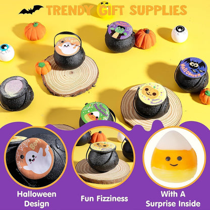 JOYIN Halloween Hexenkessel Badebomben-Set mit Mochi Squishy