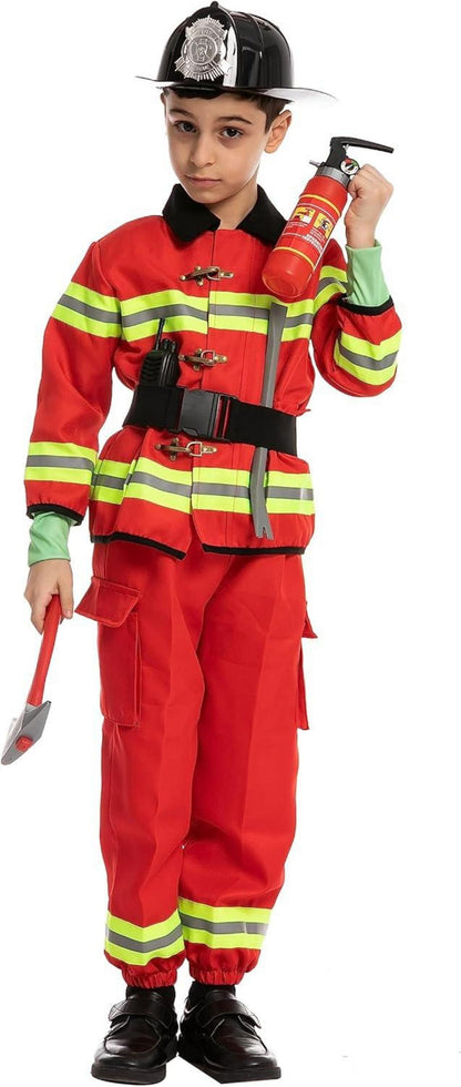Kinder Feuerwehrmann Kostüm Set Halloween Rollenspiel