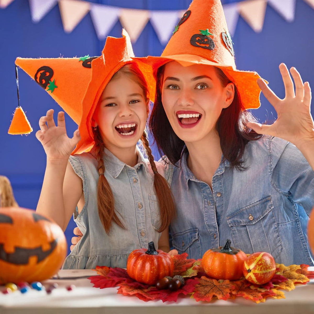 Herbst Deko Set 120 PCS Kürbis Ahornblatt Tischdeko Halloween