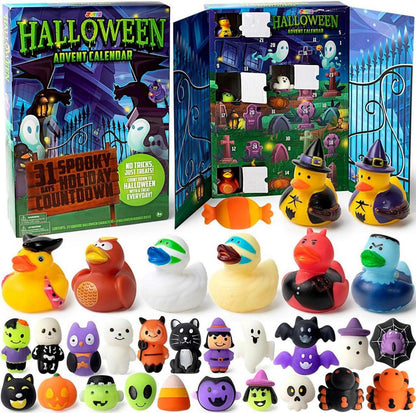 Halloween Adventskalender mit Mochi Squishies und Gummienten