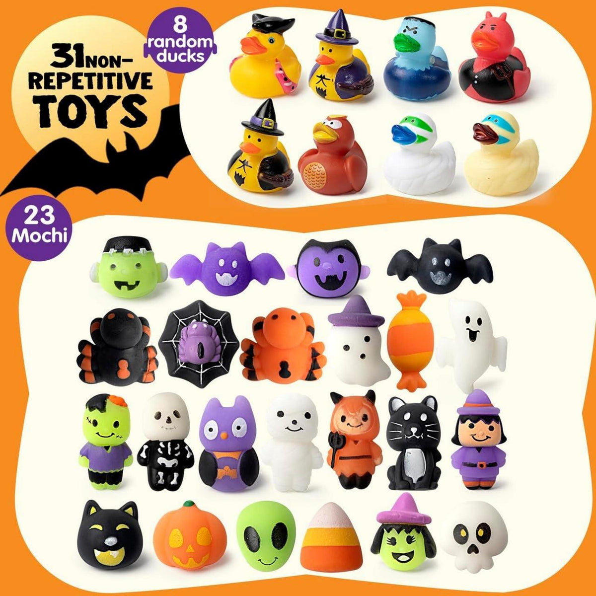 Halloween Adventskalender mit 31 Überraschungs-Spielzeugen