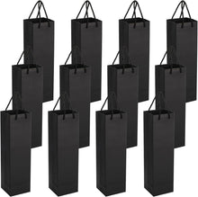12er Pack Recycelbare Wein Geschenktüten Schwarz - Weihnachten