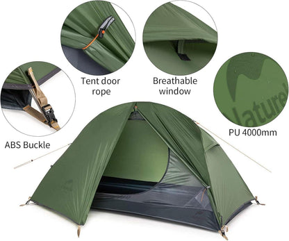 Ultraleichtes Campingzelt Wasserdicht Winddicht Kuppelzelt Trekking