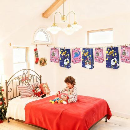 Adventskalender XXL Kraftpapier Weihnachtstüten Basteln