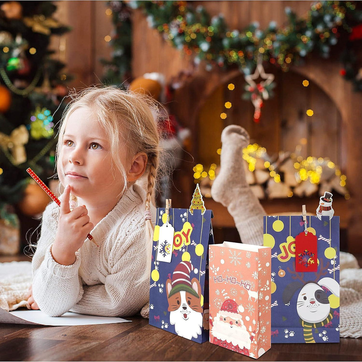 Adventskalender Befüllen XXL Geschenktüten Weihnachtskarten 24-teilig
