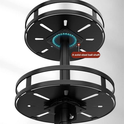 Drehbares Gewürzregal Schwarz 3 Etagen Rund Lazy Susan Küche