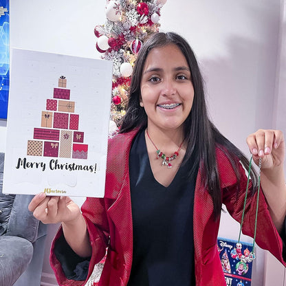MJARTORIA Roter Schmuck Adventskalender für Mädchen 2026 DIY