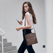 CLUCI Umhängetasche Damen Klein Crossbody in Schwarz