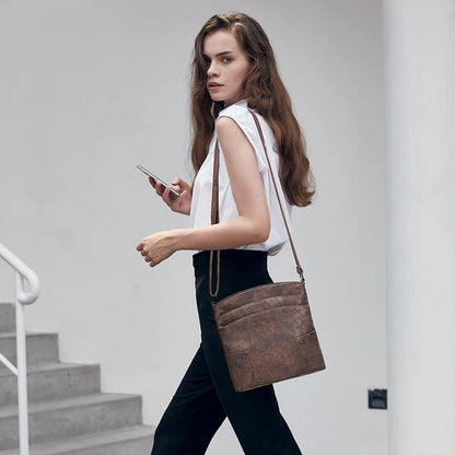 CLUCI Umhängetasche Damen Klein Crossbody in Schwarz