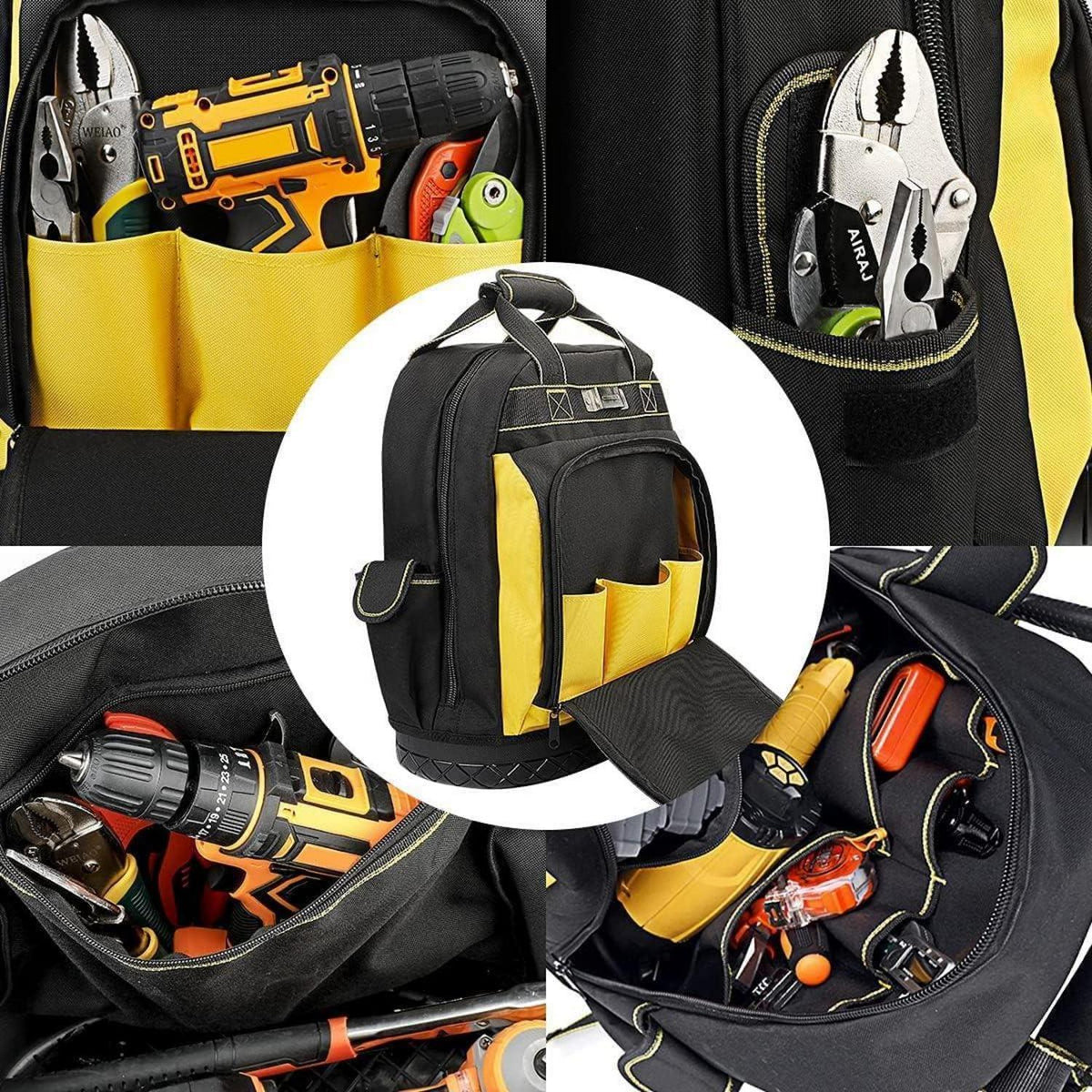 Werkzeugrucksack 43cm mit Gummiboden, robust 1680D