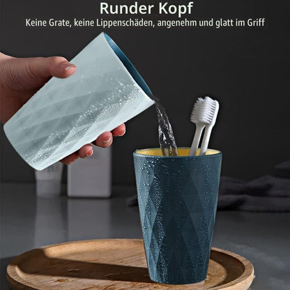 4er-Set Zahnputzbecher Kunststoff – Nordischer Stil