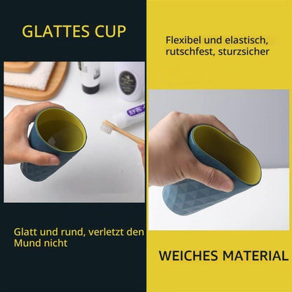 4er-Set Zahnputzbecher Kunststoff – Nordischer Stil